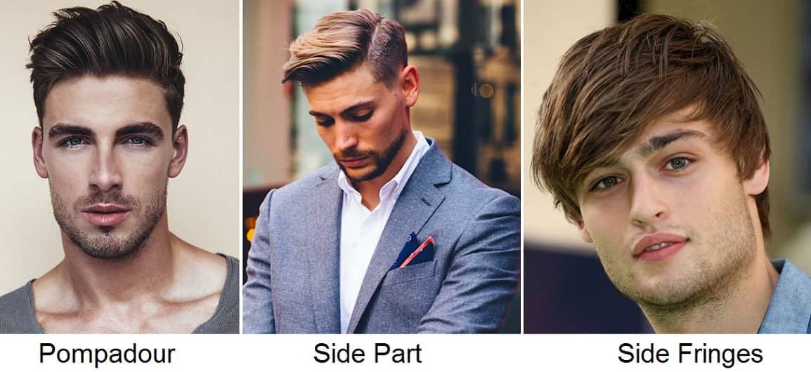 Hairstyles for men with a diamond or heart face shape